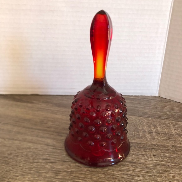 Vtg Cadmium Hobnail Glass Bell - Picture 8 of 10